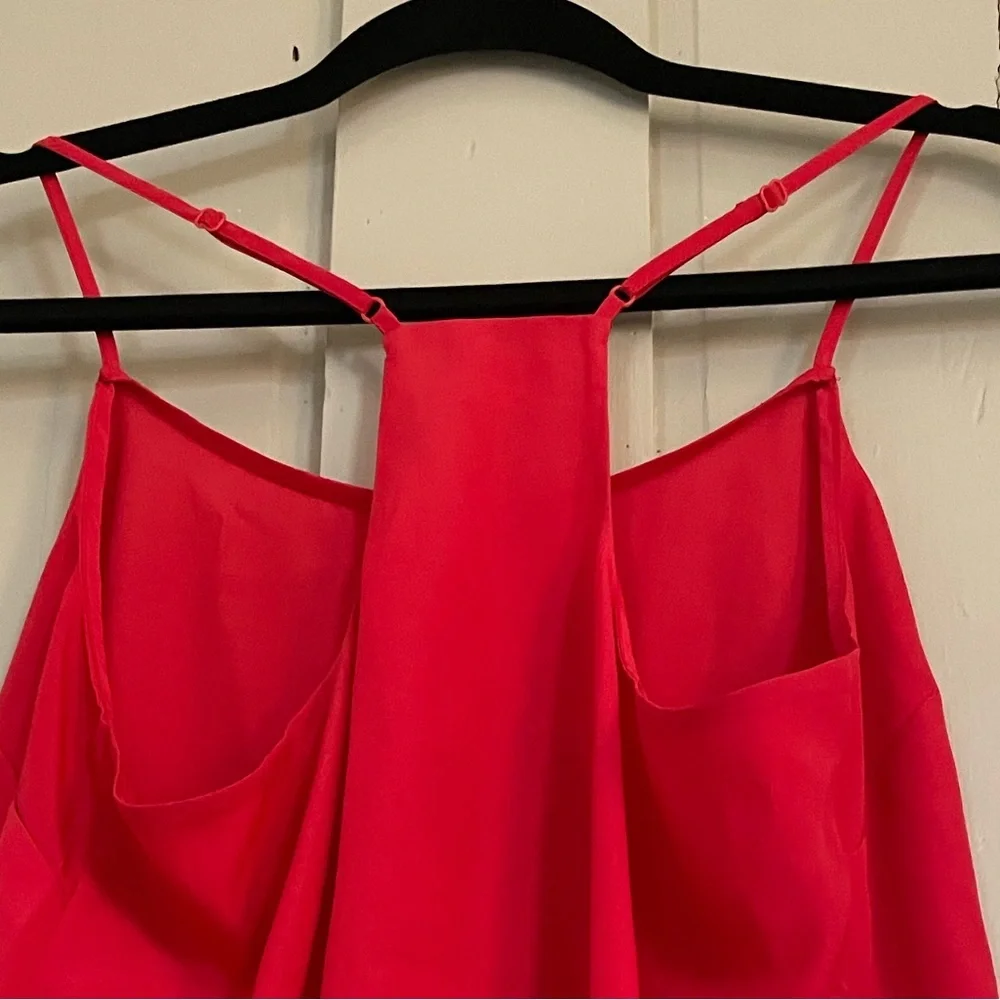 J. Crew Brilliant Red Camisole Tank Top Adjustable Straps Comfy Airy Summer Work - Picture 6 of 6